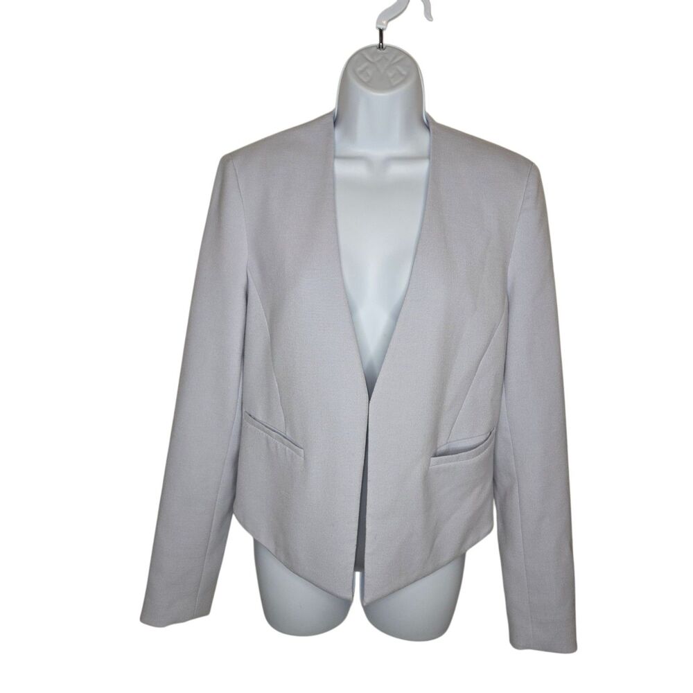 Banana Republic Pure Lavender Collarless Open Front Blazer Jacket Size 8 559029